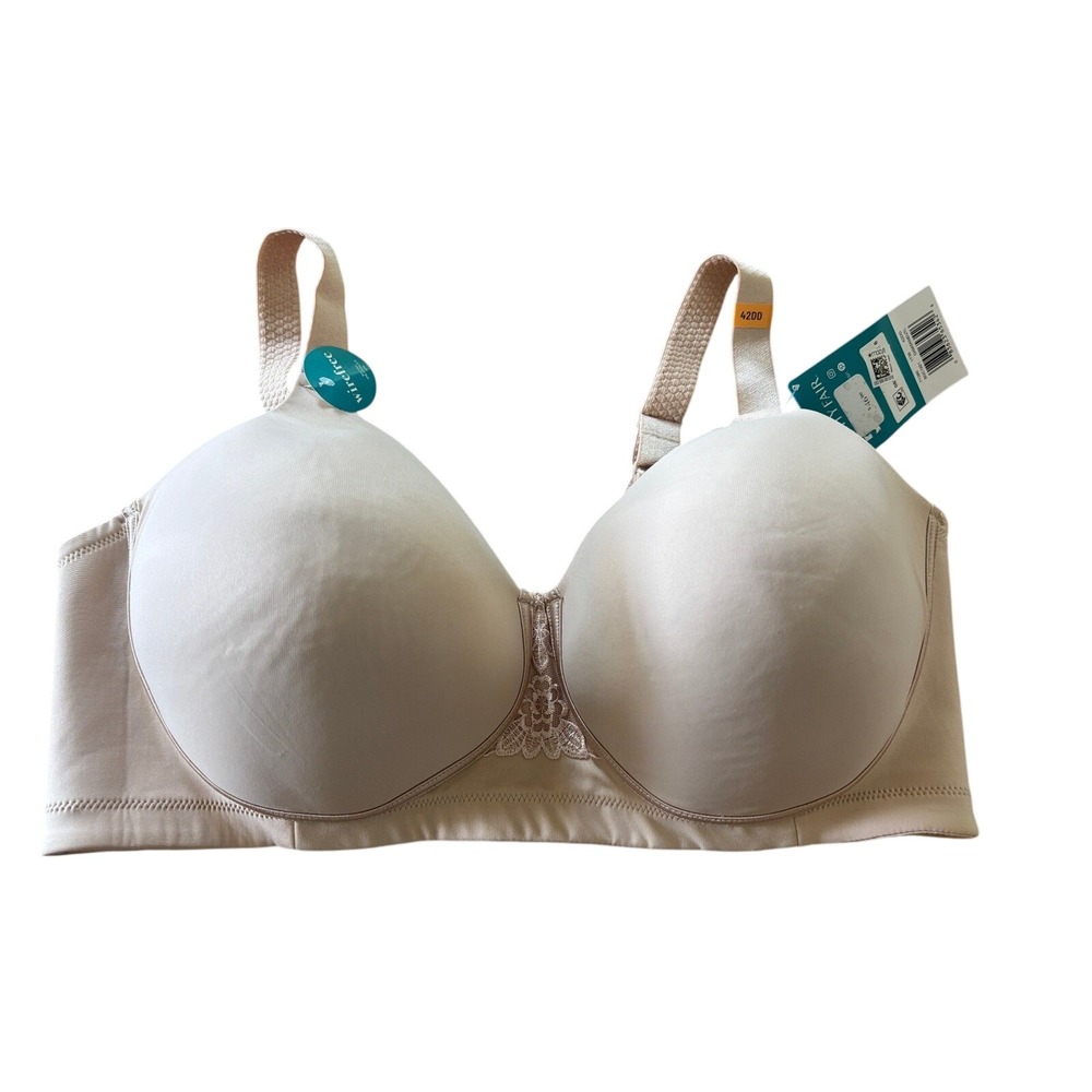 Vanity Fair Beauty Back Wirefree Bra 42DD Nude Beige 71380 Smooth Back NWT